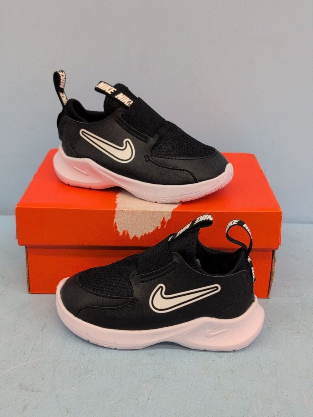 Nike Flex Runners 3 TD Sneakers Toddler Shoes US 7C Black & White FN1478-005